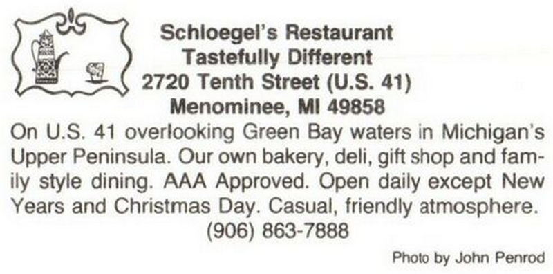 Watermark Bay View Restaurant & Bakery (Schloegels Restaurant) - Vintage Postcard (newer photo)